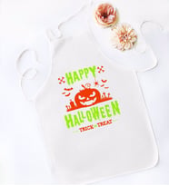 BK Gift Happy Halloween Tasarımlı Beyaz Mutfak Önlüğü-8
