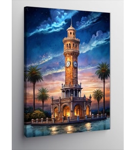 Kanvas Tablo İzmir Saat Kulesi