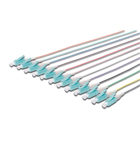 LC/UPC Fiber PigTail, 50/125 µ, multimode, 0.9mm simplex, 2 metre, Class OM3, LSZH, birim fiyatıdır