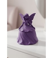 MYCRAFT3D Peri Figürlü Takı Kutusu Dekoratif Mücevher Organizer Kapaklı Masaüstü Aksesuar