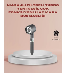 Filtreli Masaj Özellikli Duş Başlığı Aç Kapa Tuşlu