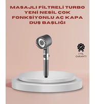 Filtreli Masaj Özellikli Duş Başlığı Aç Kapa Tuşlu