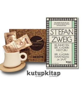 Kutupkitap Bambu Fincan Türk Kahvesi Bilinmeyen Bir Kadının Mektubu Bir Kadının Hayatından 24 Saat Kitabı Hediye Seti