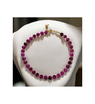 Pembe Tonları Cam Boncuk Taşlı Kolye, Choker Kolye (Çok Renkli)