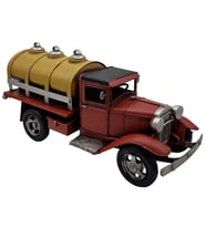 Vintage Metal Tanker Kamyon Modeli - El Yapımı Nostaljik Dekorasyon