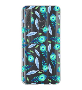 PrintiFy Huawei Honor 20 Lite ile Uyumlu 1mm Slim Fit Nazar Boncuğu 3 Baskılı Şeffaf  Kılıf