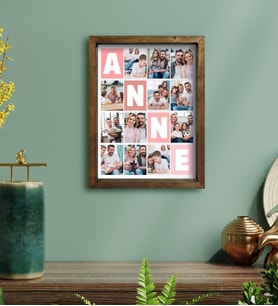 BK Gift Kişiye Özel Anne Temalı Doğal Masif Ahşap Çerçeveli Tablo 30x40cm-1