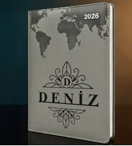 BK Gift Kişiye Özel İsimli Termo Sert Kapak 2026 Gri Ajanda -14, Öğretmenler Günü Hediyesi, Yeni İş Hediyesi
