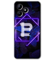 Realme C53 Kılıf HD Desen Baskılı Kılıf - Dark Neon Yaprak B Harfi