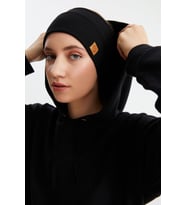 Siyah Kadın Pamuklu Termal, Kaymaz, Terletmez, Ultra Hafif, Spor Saç Bandı Bandana Buff