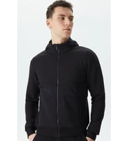 Lacoste Men's Full Zip Hoodie Sweatshirt Erkek Kapüşonlu Tam Fermuar Sweatshirt Siyah