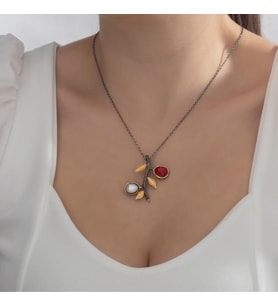 925 Ayar  Gümüş Tuba Ağaci  kolye 