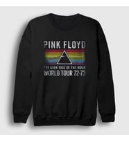 Presmono Unisex Siyah World Tour Pink Floyd Sweatshirt 342411tt
