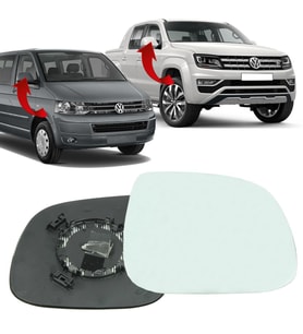 Vw T6 Amorok Sağ Ayna Camı Isıtmalı 2012-2015 7E1857522J