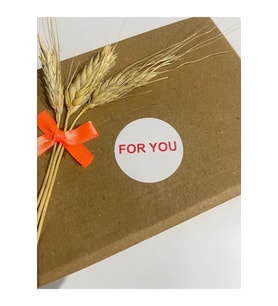 For You Kırmızı Yazılı Yuvarlak yapışkanlı etiket 3x3 cm 150 adet