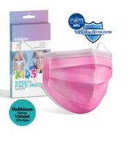 Medizer Meltblown Pembe Cerrahi Çocuk Maskesi - 10'lu 10 Kutu