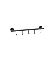 Duvara Montajlı Uzun Havluluk Siyah 45 cm