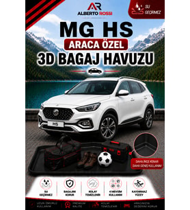 MG Hs Kulakli 2018 - 2023 Araca Özel 3D Bagaj Havuzu