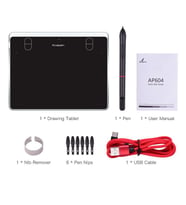 Acepen AP604 Silver 6x4" Grafik Tablet (Siyah)