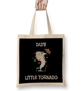 Cute Dad s Little Tornado Kids Bez Çanta Uzun Saplı