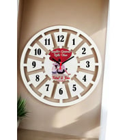 Sevgiliye Hediye Duvar Saati 40cm 043 (Beyaz)