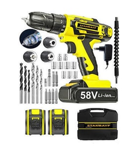 Cooper 58 Volt 10 Amp Çift Akülü Şarjlı Darbeli Matkap