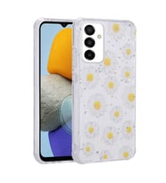 Lexroo Galaxy M23 Kılıf Simli Desenli Kamera Korumalı Parlak Popy Kılıf - Papatya