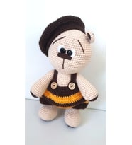 Şaşkın Tonton Ayıcık Amigurumi Organik Oyuncak