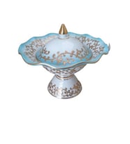 Kütahya Porselen Hanedan Şekerlik 22 cm Dekor No:3678 Turkuaz