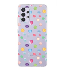 PrintiFy Samsung Galaxy A32 ile Uyumlu 1mm Slim Fit Water Color 6 Baskılı Şeffaf  Kılıf