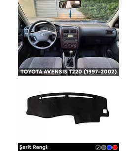 Toyota Avensıs T220 (1997-2002) 3d Torpido Koruma Kılıfı - Ön Göğüs Kaplama - Siyah Şerit