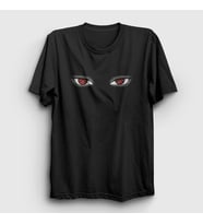 Presmono Unisex Siyah Sharingan Anime Naruto T-Shirt 134360tt