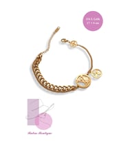 Rubin Boutigue Zincir Sedef Gold Altın Kaplama Çelik Bileklik 070