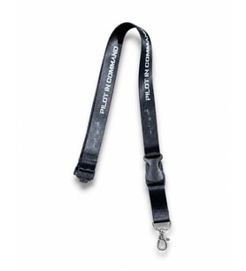 Lanyard "Pilot In Command Yıldızlı" Siyah