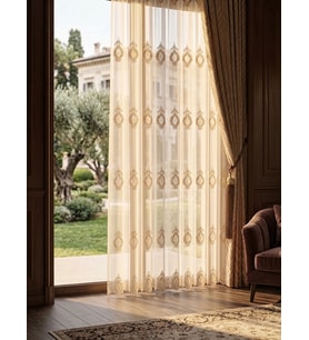 NİVEMESHOME SARDES 703 GOLD 1/3 PİLELİ TÜL PERDE