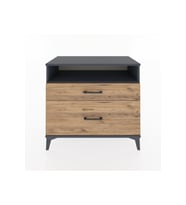 Hyperion Şifonyer Tek Raflı 2 Çekmeceli 88x44x80 Antrasit-Çam