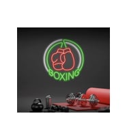 BOXING Yazılı ve Boks Eldiveni Figürlü Neon Tabela
