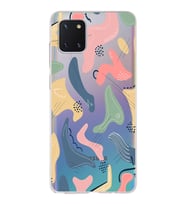 Samsung Galaxy Note10 Lite  Kapak Abstract Tasarımlı Şeffaf Silikon Kılıf