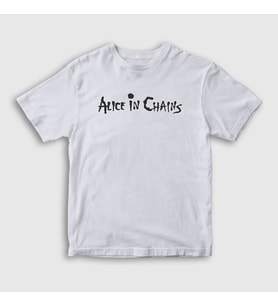 Presmono Unisex Çocuk Beyaz Alice In Chains T-Shirt 8171tt (Beyaz)