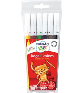 Kidz Keçeli ve Neşeli Kalem 6 Renk