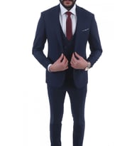Jan Carlucci Slimfit Yelekli Drop 6 Takım (Lacivert)