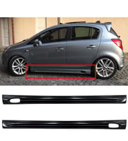 Opel Corsa E Yan Marşpiyel Seti Plastik 2 Adet Mat Siyah 2014 2015 2016 2017 2018 2019 karlık+ek+bodykit