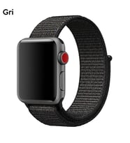 Ally Apple Watch 7-8 41mm 6-5-4 40mm Nylon Loop Spor Kayış Kordon 3-2-1 38mm-(5775 - LOHO3272-423 (Kahverengi)
