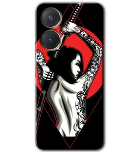 Vivo Y27 Kılıf HD Desen Baskılı Kılıf - Samurai Girl