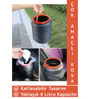 Dayanıklı Portatif Kamp Piknik Buz Kovası Oto Çöp Kovası Çok Amaçlı Taşıma Askılı Kapaksız Kova