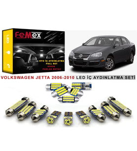 Volkswagen Jetta MK5 LED İç Aydınlatma Ampul Seti FEMEX Parlak Beyaz