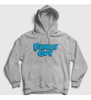 Presmono Unisex Gri Logo Family Guy Kapüşonlu Sweatshirt 300447tt (Gri)