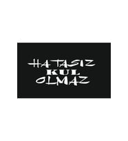 Hatasız Kul Olmaz Oto Arka Cam Yazı Sticker Beyaz 20*8 Cm