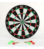 Çift Taraflı 30 Cm Dart Tahtası Ve 4 Adet Ok