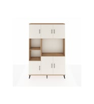 Arges Dolap 9 Raflı 6 Kapaklı 132x30x195 Çam-Aytaşı/Çam